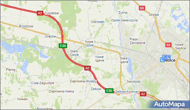 mapa Nowe Iganie, Nowe Iganie na mapie Targeo