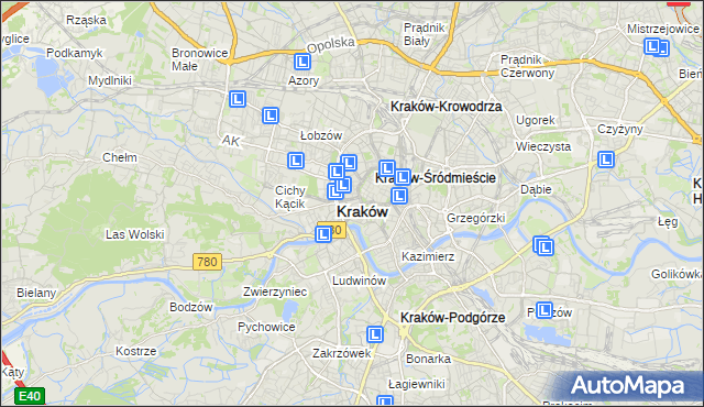 mapa Nowy Świat gmina Kraków, Nowy Świat gmina Kraków na mapie Targeo