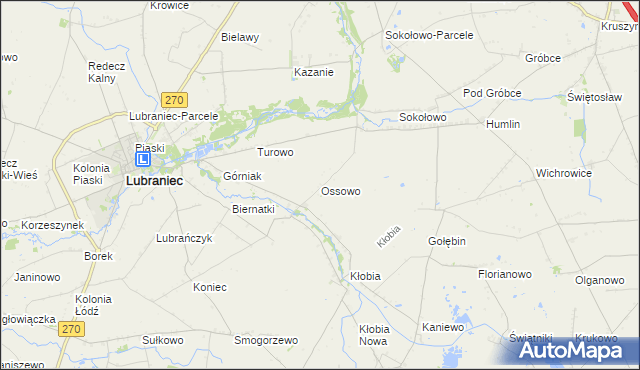 mapa Ossowo, Ossowo na mapie Targeo