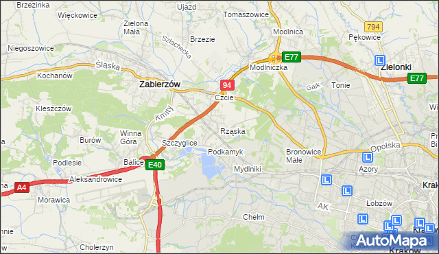 mapa Rząska, Rząska na mapie Targeo