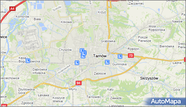 mapa Tarnów, Tarnów na mapie Targeo