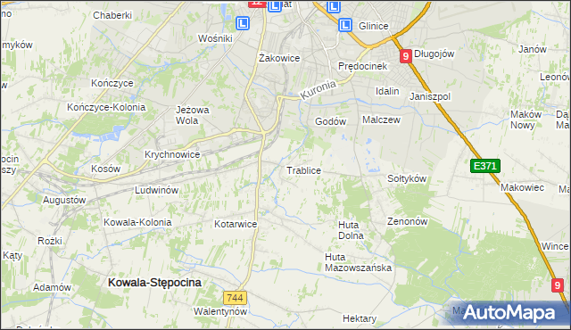 mapa Trablice, Trablice na mapie Targeo
