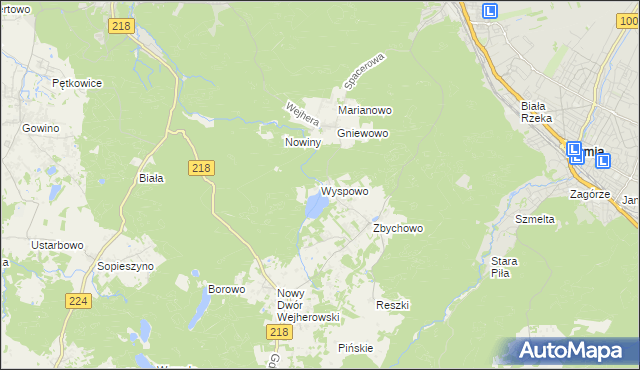 mapa Wyspowo, Wyspowo na mapie Targeo