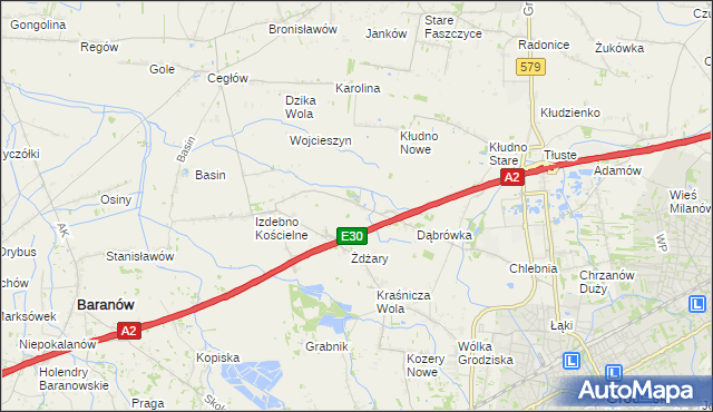 mapa Zabłotnia, Zabłotnia na mapie Targeo