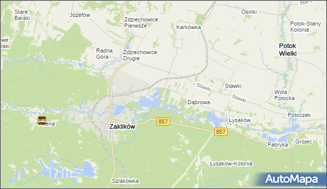 mapa Antoniówka gmina Zaklików, Antoniówka gmina Zaklików na mapie Targeo