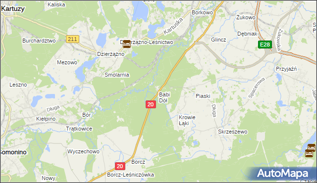 mapa Babi Dół, Babi Dół na mapie Targeo