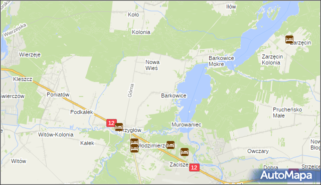 mapa Barkowice, Barkowice na mapie Targeo