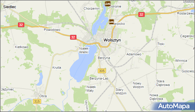 mapa Berzyna, Berzyna na mapie Targeo