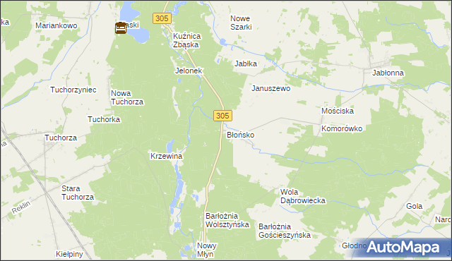 mapa Błońsko, Błońsko na mapie Targeo