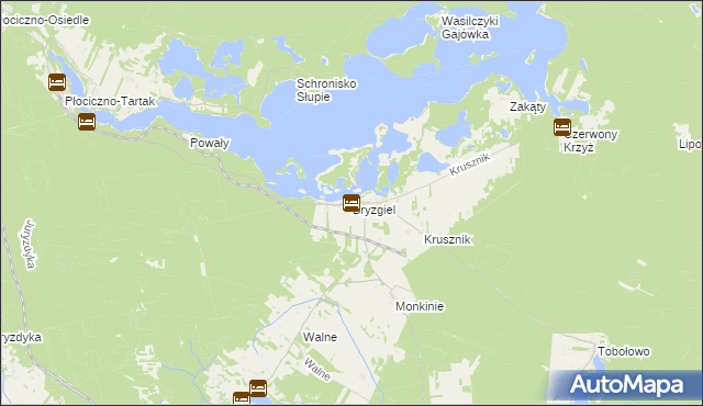 mapa Bryzgiel, Bryzgiel na mapie Targeo