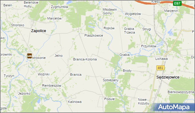 mapa Brzeski gmina Sędziejowice, Brzeski gmina Sędziejowice na mapie Targeo