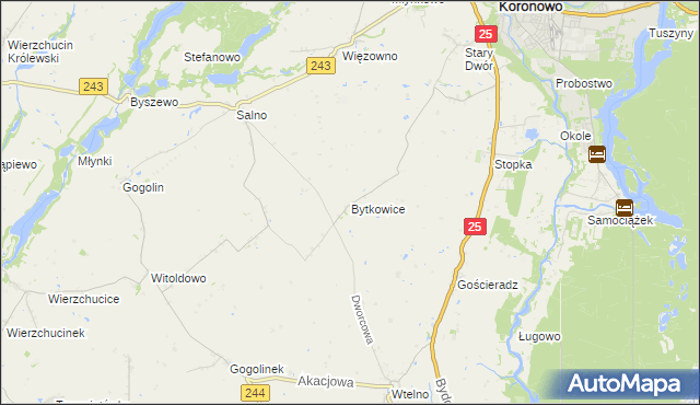 mapa Bytkowice, Bytkowice na mapie Targeo