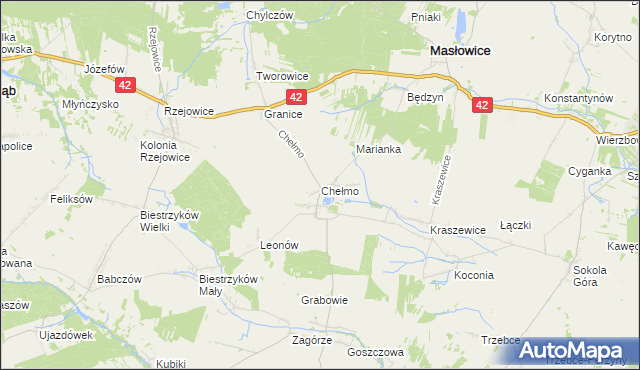 mapa Chełmo, Chełmo na mapie Targeo