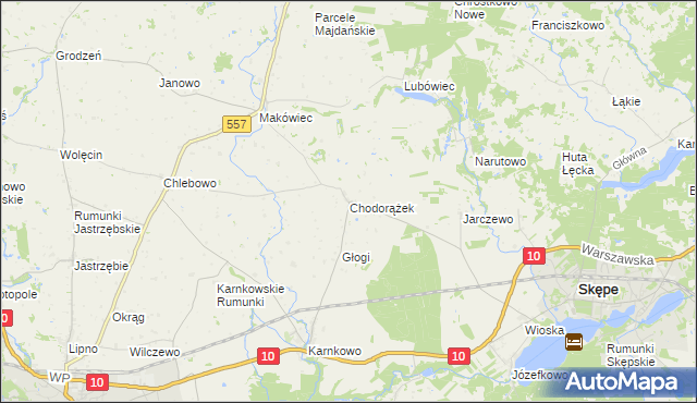 mapa Chodorążek, Chodorążek na mapie Targeo