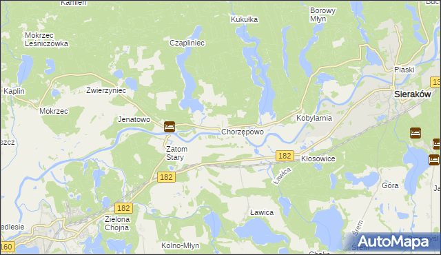 mapa Chorzępowo, Chorzępowo na mapie Targeo