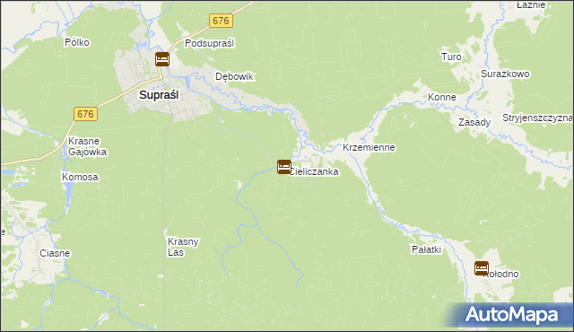 mapa Cieliczanka, Cieliczanka na mapie Targeo