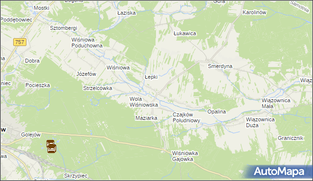 mapa Czajków Północny, Czajków Północny na mapie Targeo