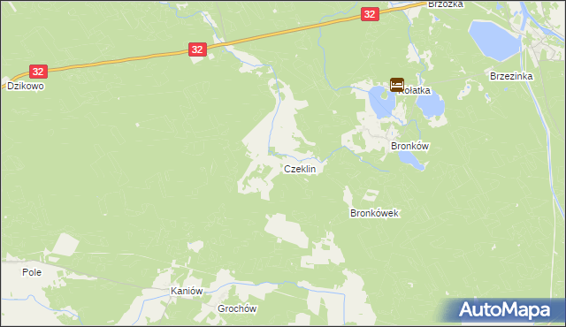 mapa Czeklin, Czeklin na mapie Targeo