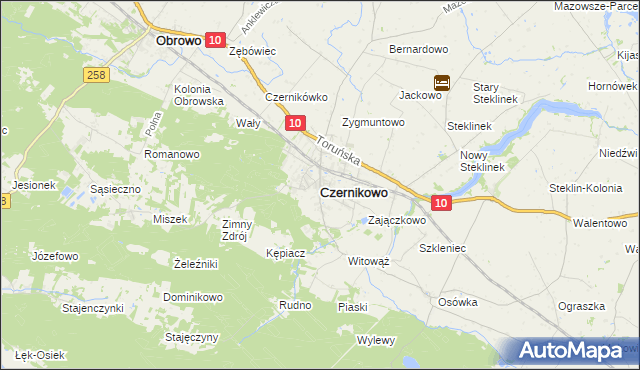 mapa Czernikowo, Czernikowo na mapie Targeo
