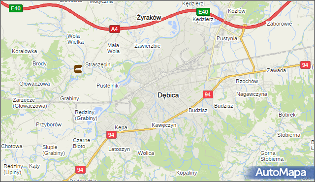 mapa Dębicy, Dębica na mapie Targeo