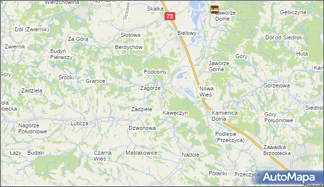 mapa Dęborzyn, Dęborzyn na mapie Targeo
