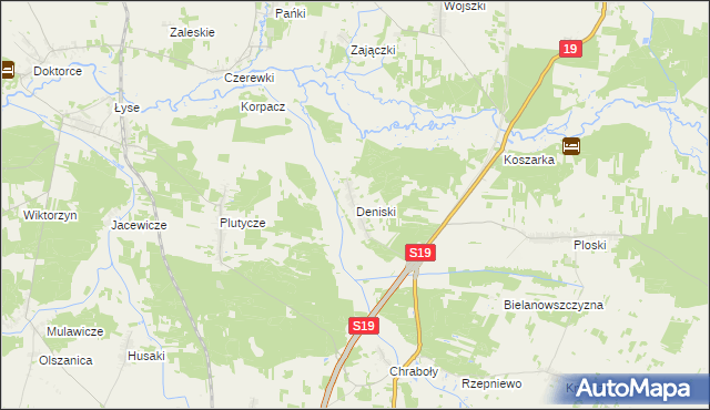 mapa Deniski, Deniski na mapie Targeo