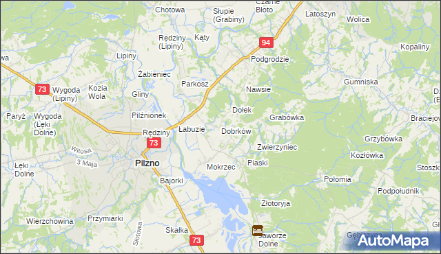 mapa Dobrków, Dobrków na mapie Targeo