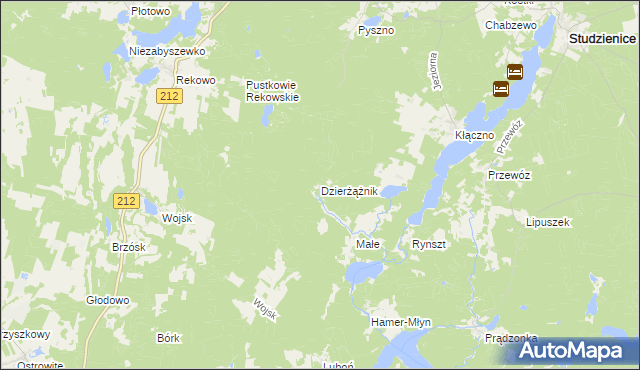 mapa Dzierżążnik, Dzierżążnik na mapie Targeo