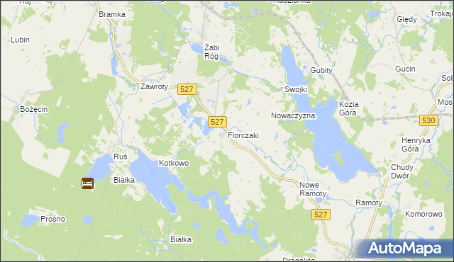 mapa Florczaki, Florczaki na mapie Targeo