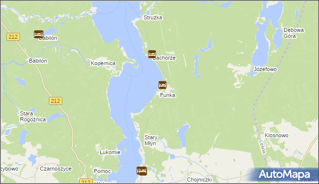 mapa Funka, Funka na mapie Targeo