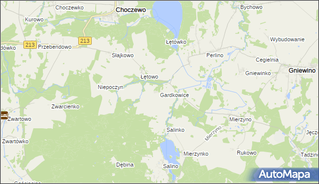 mapa Gardkowice, Gardkowice na mapie Targeo