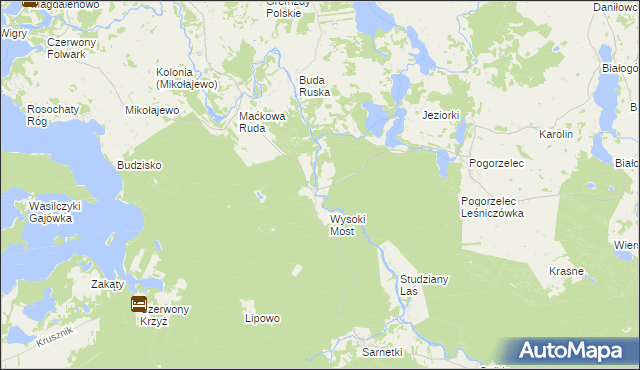 mapa Głęboka Biel, Głęboka Biel na mapie Targeo