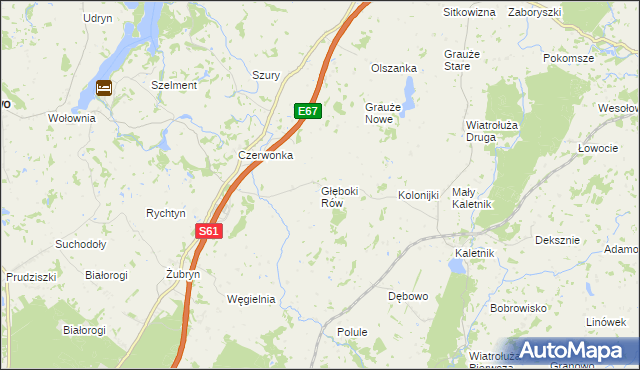 mapa Głęboki Rów, Głęboki Rów na mapie Targeo