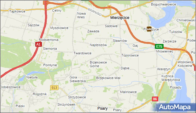 mapa Goląsza Górna, Goląsza Górna na mapie Targeo
