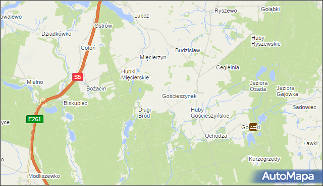 mapa Gościeszynek, Gościeszynek na mapie Targeo