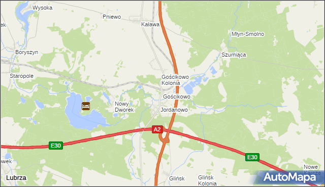 mapa Gościkowo, Gościkowo na mapie Targeo