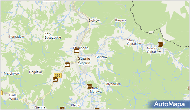 mapa Goszów, Goszów na mapie Targeo