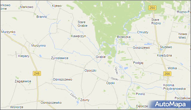 mapa Grabie gmina Aleksandrów Kujawski, Grabie gmina Aleksandrów Kujawski na mapie Targeo
