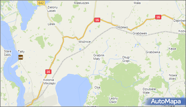 mapa Grabnik Mały, Grabnik Mały na mapie Targeo