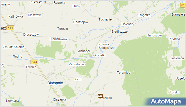 mapa Grobelki gmina Białopole, Grobelki gmina Białopole na mapie Targeo