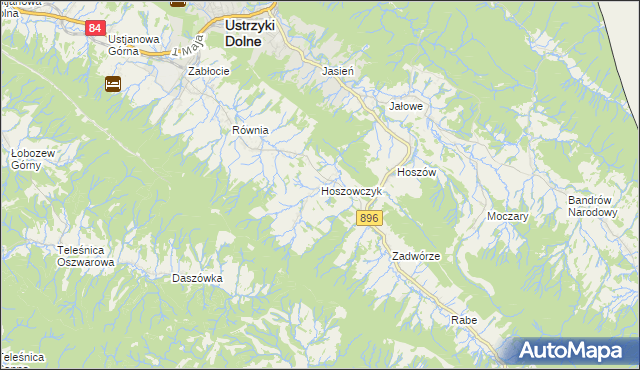 mapa Hoszowczyk, Hoszowczyk na mapie Targeo