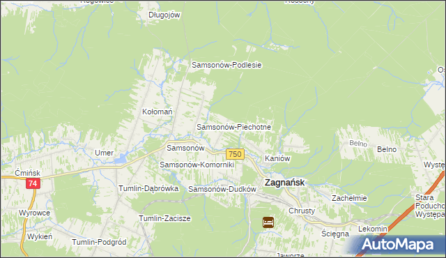 mapa Jasiów, Jasiów na mapie Targeo