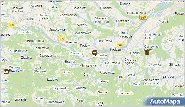 mapa Jazowsko, Jazowsko na mapie Targeo