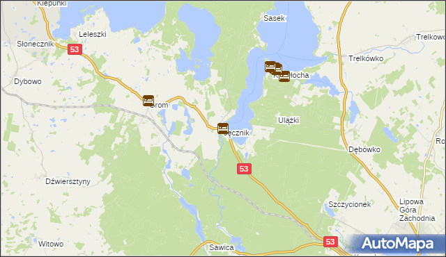 mapa Jęcznik, Jęcznik na mapie Targeo