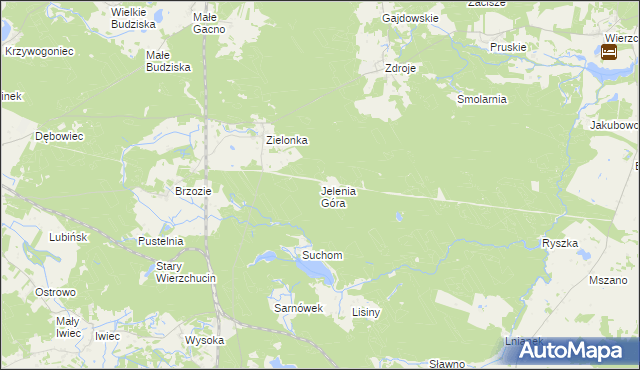 mapa Jelenia Góra gmina Cekcyn, Jelenia Góra gmina Cekcyn na mapie Targeo