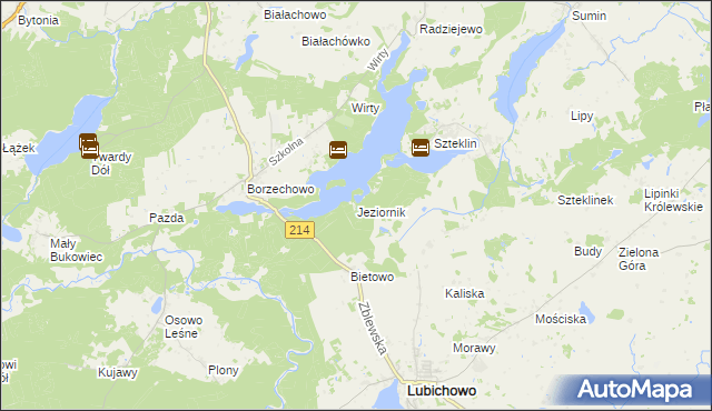 mapa Jeziornik, Jeziornik na mapie Targeo