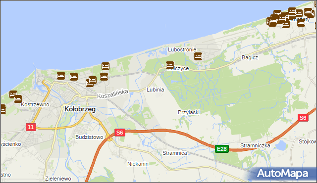 mapa Kądzielno, Kądzielno na mapie Targeo