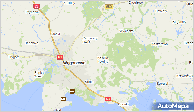 mapa Kalskie Nowiny, Kalskie Nowiny na mapie Targeo