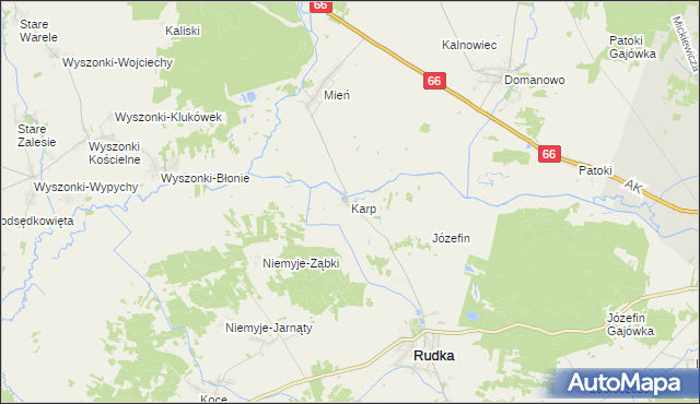 mapa Karp gmina Rudka, Karp gmina Rudka na mapie Targeo