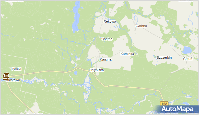 mapa Karsina, Karsina na mapie Targeo